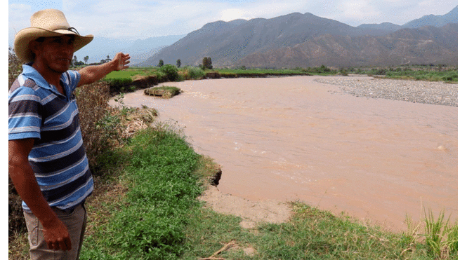 Los agricultores perdieron sus cultivos y terrenos por el desborde del río Chancay. Foto: Junta de Usuarios del Valle Chancay Lambayeque