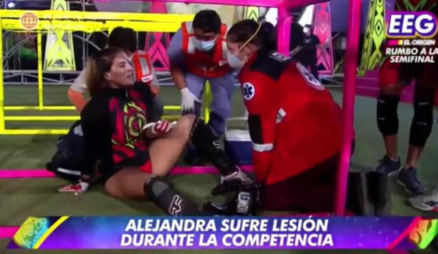 Alejandra Baigorria lloró al tener dificultades para respirar. Foto: captura de América TV