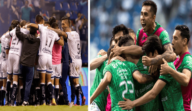 Puebla vs. Santos Laguna por las seminifales de La Liga MX. Foto: composición EFE