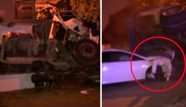 Tras los incidentes, un vecino de la zona se quejó con el periodista de que esa vía era un “peligro” por la cantidad de carros que transitan y la deficiente señalización. Foto: Captura / eldoce