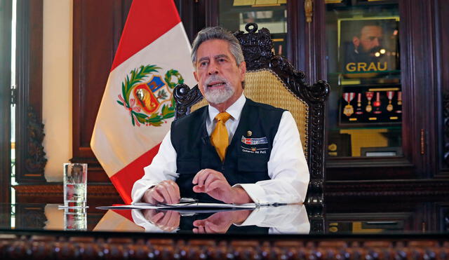 Francisco Sagasti dio un balance sobre sus seis meses de gestión como presidente de la República. Foto: Presidencia Perú