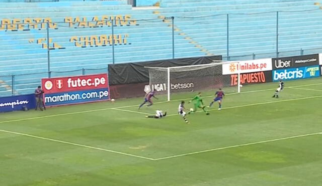 Fabio Rojas marcó su primer gol con la camiseta blanquiazul. Foto: captura de video/Gol Perú