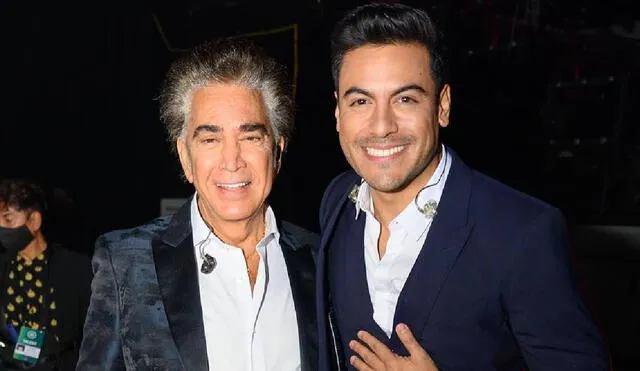 José Luis Rodríguez y Carlos Rivera juntos en un dueto para el nuevo álbum del artista mexicano. Foto: Carlos Rivera/ Instagram