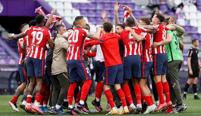 Atlético Madrid es el tercer equipo con más títulos de Liga Santander. Foto: EFE/Ballesteros