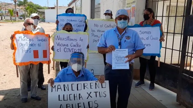 Alcalde y pobladores de Máncora exigen vacunas contra la COVID-19. Foto: difusión