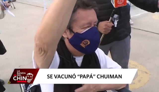 Adolfo Chuiman recibió ambas dosis de la vacuna. Foto: captura de América TV