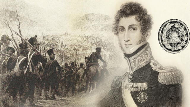 El combate de Mirave, Tacna, fue el primer importante triunfo en territorio peruano del militar británico Guillermo Miller. La insignia inmortalizó a los victoriosos. La caballería de Miller también sellaría el triunfo patriota en Junín y Ayacucho. Murió en el Perú en 1861. Tenía dos balas alojadas en el hígado.