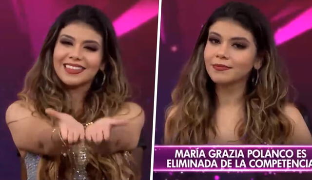 María Grazia Polanco se despide de El artista del año. Foto: captura de América TV