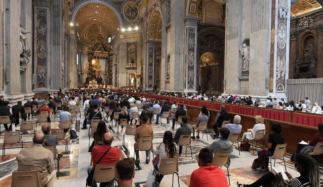 Misa de Pentecostés 2021 en la Basílica de San Pedro del Vaticano. Es una de las celebraciones más importantes del año litúrgico. Foto: Vatican News