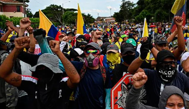 La protestas en Colombia iniciaron el 28 de abril en respuesta a las reformas tributarias de Iván Duque. Foto: AFP