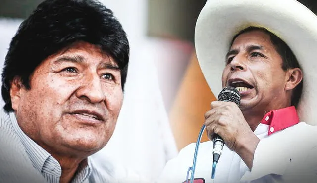 Evo Morales envía mensaje de apoyo al candidato presidencial Pedro Castillo. Foto: composición LR