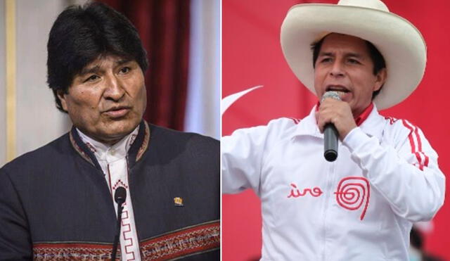 Morales felicitó al líder de Perú Libre, Pedro Castillo. Foto: difusión