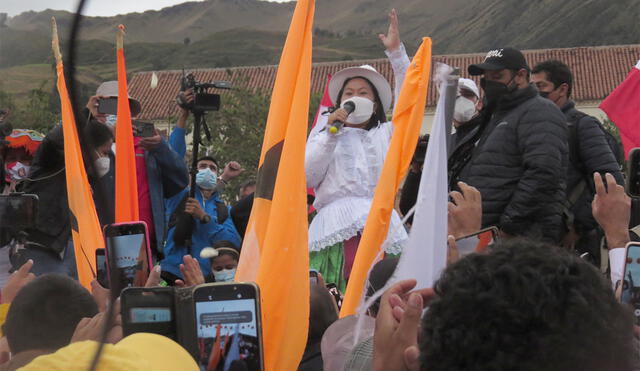 Keiko Fujimori pudo realizar su presentación en Anta. Foto: Luis Álvarez / La República
