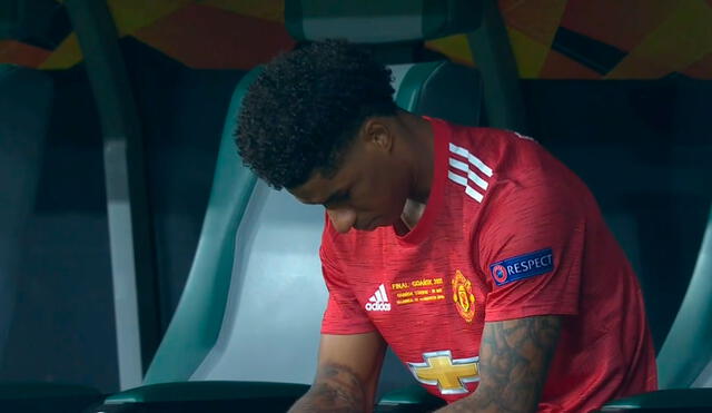 Marcus Rashford lamentó perder final ante Villarreal por Europa League. Foto: captura ESPN