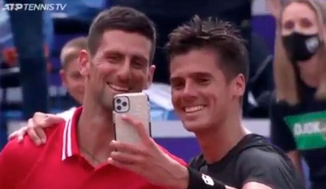Federico Coria y Novak Djokovic se enfrentaron por los cuartos de final. Foto: ATP Tennis TV