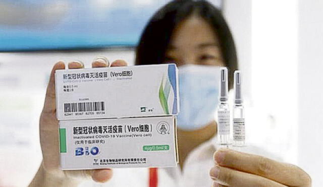 Dosis. Vacuna de Sinopharm fue usada en personal de salud. Foto: difusión