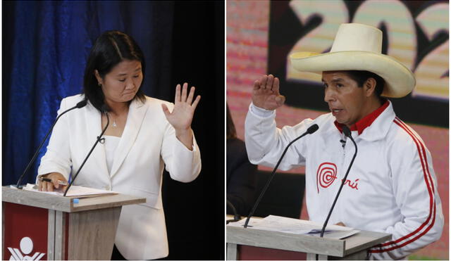 Ambos candidatos participación en el debate organizado por el JNE. Foto: Oswald Charca/La República