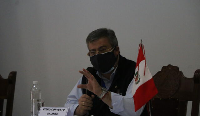 Piero Corvetto, durante su paso en Piura, instó a la ciudadanía a mantener la calma. Foto: ONPE