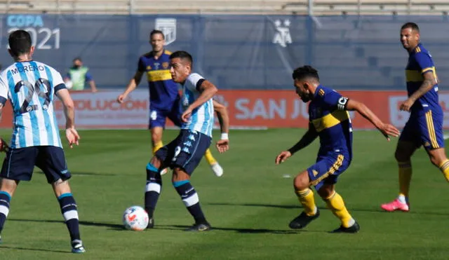 Boca iguala ante Racing por las semifinales de la Copa de la Liga Profesional Argentina 2021. Foto: AFA