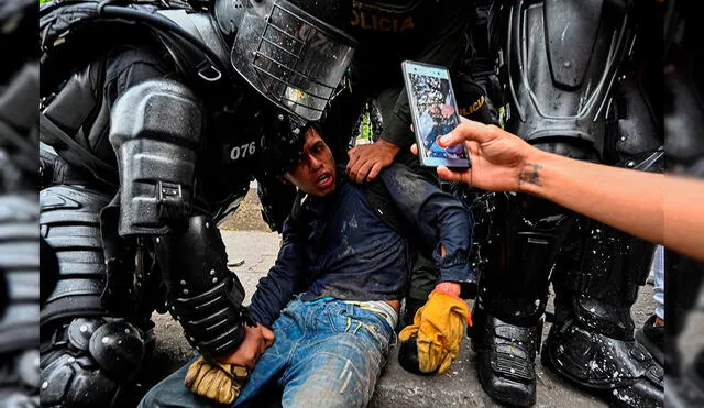 La Policía, específicamente el ESMAD, es el principal sospechoso de las violaciones de derechos humanos en Colombia. Foto: AFP