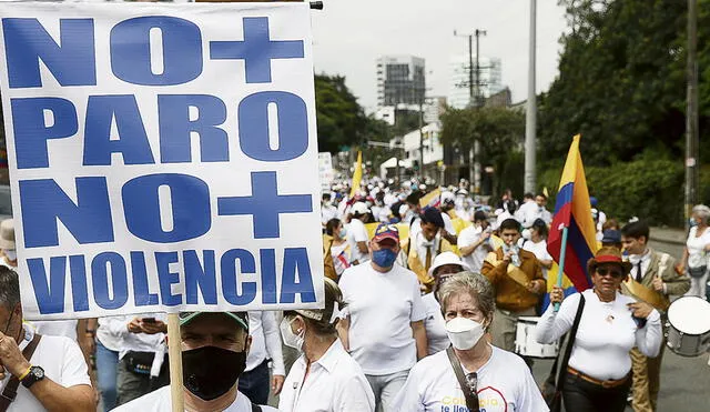 Movilizados. El domingo incluso se manifestaron contra las protestas en la nación latinoamericana. Foto: EFE