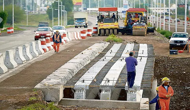Infraestructura. Las obras viales propician inversión y empleo constructor. Foto: difusión