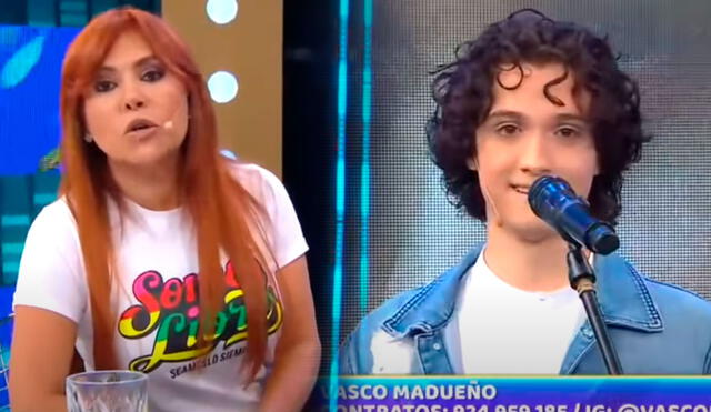 El joven de 19 años pisó el set de Magaly TV, la firme para hablar de Guillermo Dávila. Foto: captura/ATV