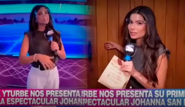 La modelo entrevistó a Johanna San Miguel en su hogar. Foto: captura/América TV