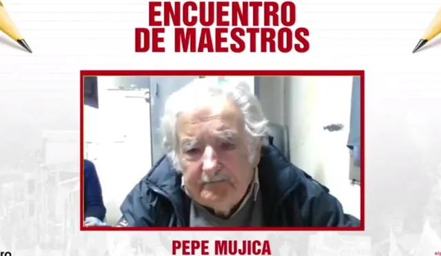 Pepe Mujica dialogó con el candidato Pedro Castillo. Foto: captura de pantalla