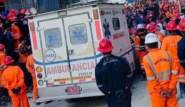 Mineros heridos fueron referidos a los hospitales de la ciudad de Trujillo. Foto: difusión