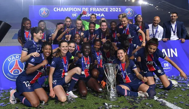 PSG femenino venció 3-0 a Dijon y se consagró campeón del fútbol francés. Foto: Twitter