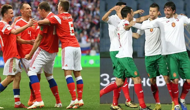 No te pierdas el choque entre Rusia y Bulgaria este sábado 5 de junio. Foto: composición /difusión
