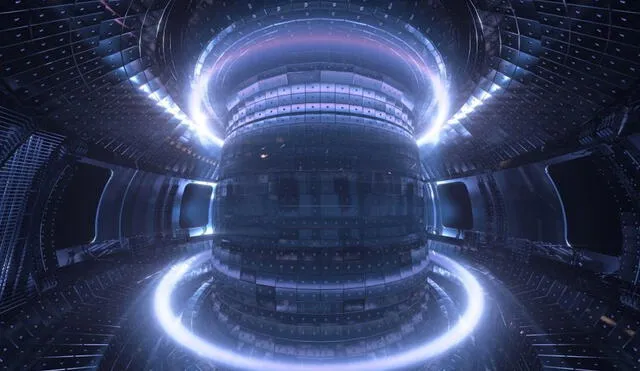 El plasma viaja dentro del reactor de fusión EAST, el "sol artificial chino". Imagen: difusión