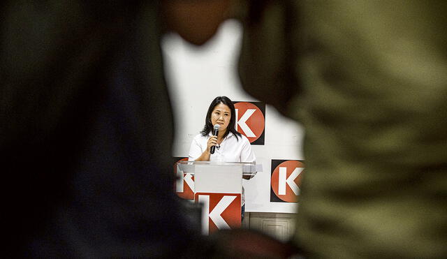 Claroscuros. Keiko se juega un posible retiro anticipado, si pierde, o puede lograr que el fujimorismo retorne al Poder Ejecutivo después de dos décadas. Foto: AFP