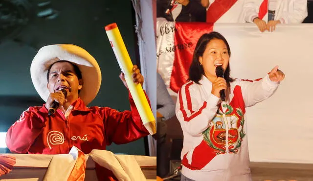 Pedro Castillo y Keiko Fujimori disputaron la segunda vuelta electoral 2021. Foto: composición/Grupo La República