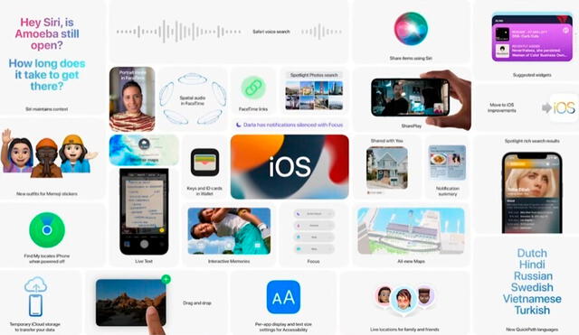 Apple lanzaría iOS 15 en setiembre, posiblemente durante el estreno de iPhone 13. Foto: Apple