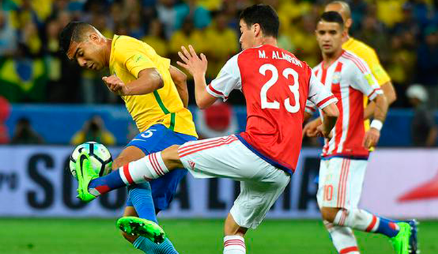 Paraguay buscará su primer triunfo como local frente a Brasil en Asunción. Foto: AFP