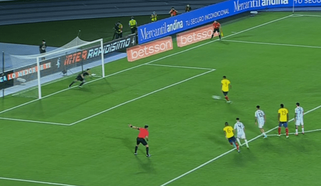 Colombia viene perdiendo 2-1 en el Metropolitano ante Argentina. Foto: captura Movistar Deportes