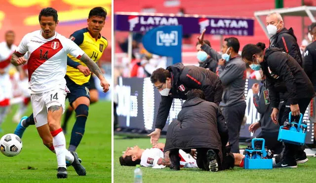 Gianluca Lapadula fue titular ante Ecuador y fue sustituido en el minuto 91 por Paolo Guerrero. Foto: Twitter selección peruana