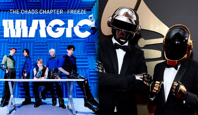 Fans hablan de Daft Punk y "Magic" de TXT. Foto: composición LR / HYBE