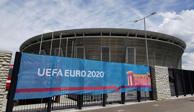 El estadio Puskás Aréna de Budapest será la única de las once sedes de la Eurocopa 2021 que llenará completamente sus gradas, con capacidad para 61.000 espectadores. Foto: EFE/ Marcelo Nagy