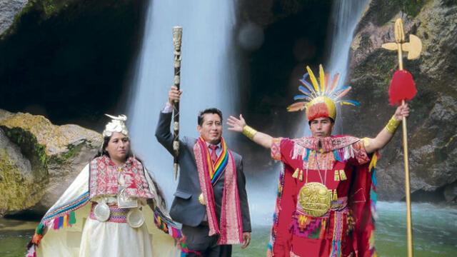 Majestuosa. Municipalidad presentó cataratas como nuevo atractivo en ceremonia inca.