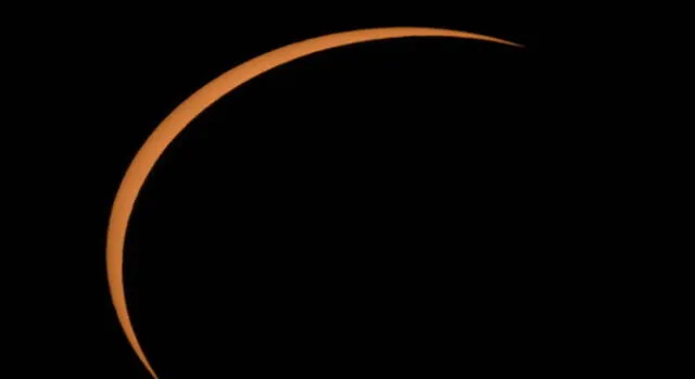 El Eclipse anular solar se pudo ver en partes del Hemisferio Norte. Foto: NASA
