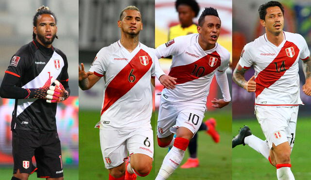 Gallese, Trauco, Cueva y Lapadula son algunos de los convocados para jugar la Copa América con Perú. Foto: composición/difusión/FPF
