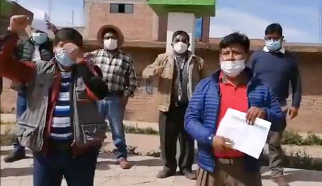 Puno. Ciudadanos de Chupa se trasladaron hasta Juliaca para hacer reclamos. Foto: captura Cositel Noticias