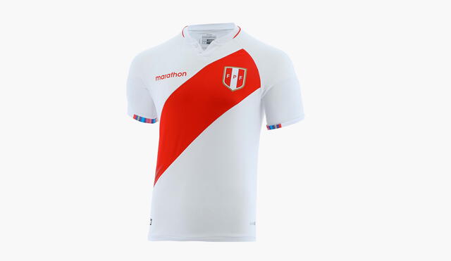Esta será la camiseta que vestirá la selección peruana en el torneo en Brasil. Foto: Marathon