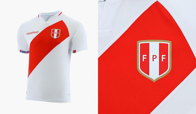 La nueva indumentaria de la selección peruana de fútbol se puede adquirir mediante la página de Marathon Store. Foto: composición/Marathon Store