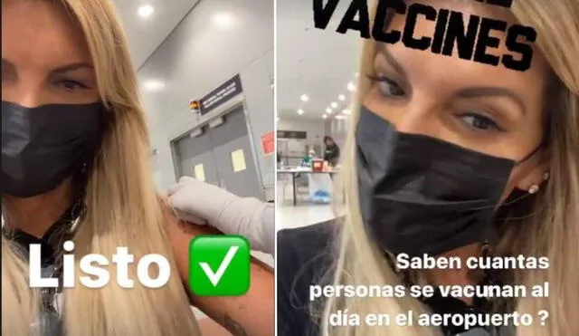 El esposo y la hija de la exmodelo también se encuentran vacunados. Foto: Jessica Newton/Instagram
