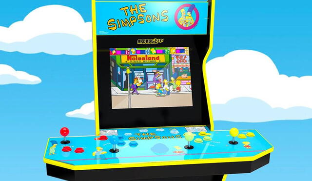 Hasta cuatro personas podrán jugar en esta máquina arcade de Los Simpson. Foto: 1UP