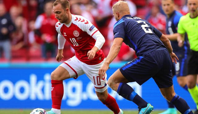 Christian Eriksen se desvaneció a los 43 minutos del Dinamarca vs. Finlandia. Foto: EFE